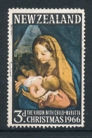 Timbre :  NEW ZEALAND, NOUVELLE ZELANDE (1966), Christmas, The Virgin With Child, Maratta, Oblitéré - Usados