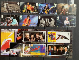 Great Britain 2022, Rolling Stones, One MNH S/S And Two MNH Stamps Strips - Ohne Zuordnung