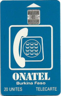 Burkina Faso - Onatel - Logo Blue, SC7 ISO, Cn. C5Axxxxxx Red At Right, Glossy Finish, 1994, 20Units, Used - Burkina Faso