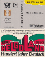 GERMANY - Helgoland, Hundert Jahre Deutsch(A 12), Tirage 9000, 09/90, Mint - A + AD-Series : D. Telekom AG Advertisement