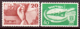 Israele 1950 Y.T.29/30 **/MNH VF - Unused Stamps (with Tabs)