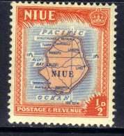 Niue 1950 KGV1 1/2d Map MM SG 113 ( H1050 ) - Niue