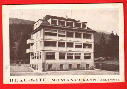 ZXL-28 Hotel Beau-Site Crans-Montana  Pension. Carte-photo Stoffel  Deprez  Circ. 1931 - Crans-Montana