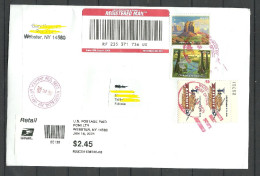 USA 2024 Registered Cover To Estonia - Lettres & Documents