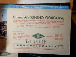 CARTOLINA PUBBLICITARIA - COMM. ANTONINO GORGONE - Fabbrica Mobili - NAPOLI N1950  JT6676 - Portici