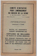 HAUTE NORMANDIE COMITE D INITIATIVE POUR L AMENAGEMENT DU BASSIN DE LA SEINE 1949 - Normandië