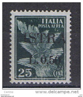 ISTRIA - OCC. JUGOSLAVA:  1945  P.A. SOPRSTAMPATO  -  50 C./25 C. VERDE  SCURO  L. -  SASS. 34 - Occ. Yougoslave: Istria