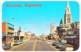 CPSM 9 X 14 Etats Unis USA (83) Wyoming  LARAMIE Third Street And Business District Looking North - Laramie