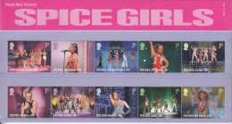 UK Spice Girls : 2024 Mi Nr 5342 - 5351 + Blok 170 : 10 Losse + 5 Gestanste Zegels Van 1 St. Inclusief Presentatiemap - Nuovi