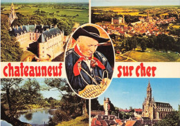 FRANCE - Chateauneuf Sur Cher (cher) - Le Château - Vue Générale Aérienne Sur Les Bords Du Cher - Carte Postale - Chateauneuf Sur Cher