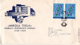 Yugoslavia, 10th Anniversary Of The Factory N. Tesla Zagreb 1959 - Storia Postale