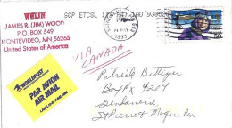 USA N° PA121 S/L.DE MONTEVIDEO/21.5.93 POUR ST PIERRE ET MIQ. - Briefe U. Dokumente