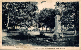 CHENERAILLES Jardin Public Et Monument Aux Morts - Chenerailles