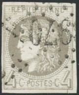 Obl. N°41B 4c Gris R2 - TB - 1870 Bordeaux Printing