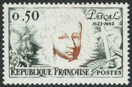 ** N°1344 50c Blaise Pascal, Impression Très Dépouillé - TB - Autres & Non Classés