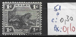 MAKAISIE 51 Oblitéré Côte 0.30 € - Federated Malay States