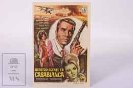 Original 1969 Il Nostro Agente A Casablanca / Movie Advt Brochure - Tulio Demicheli - Lang Jeffries - 14,5 X 9,5 Cm - Cinema Advertisement