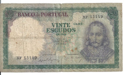 PORTUGAL 20 ESCUDOS 1960 VG+ P 163 - Portugal