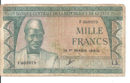 GUINEE 1000 FRANCS 1960 VG++ P 15 - Guinea