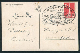 1938 Denmark Copenhagen Landbrugsudstillingen Exhibition Postcoach Mail Postcard - Lettres & Documents