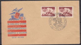 ⁕ Yugoslavia FNRJ 1950 ⁕ Jubilee - Philatelic Exhibition HFS ⁕ Mi.621, Fair / Messe Zagreb - Covers & Documents