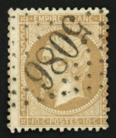 GALLIPOLI : 10c (n°21) Obl. GC 5086. Cote 220€. Signé BRUN. Frappe Luxe. - 1849-1876: Klassieke Periode