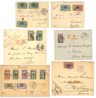 Début De L' Administration Française : 1916 Lot De 6 Lettres Affranchies (dont 5F). Pas Courant. TB. - Sonstige & Ohne Zuordnung