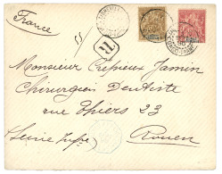 CONGO : 1896 30c + 50c Obl. LIBREVILLE CONGO FRANCAIS Sur Lettre RECOMMANDEE Pour La FRANCE. TTB. - Andere & Zonder Classificatie