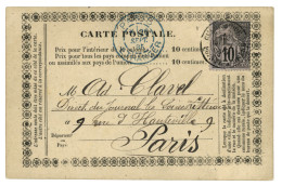 GUADELOUPE : 1885 CG 10c Alphée Dubois Obl. POINTE-A-PITRE CARTE PRECURSEUR Pour PARIS. TTB. - Other & Unclassified