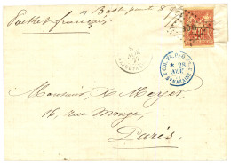 MARTINIQUE - BASSE POINTE" : 1877 CG SAGE 40c Obl. Plume + MQE + Marque Manuscrite "BASSE POINTE 8 9bre 77" Sur Lettre P - Other & Unclassified