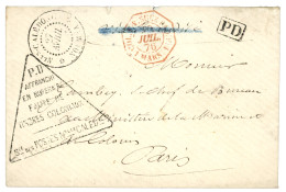 NLLE CALEDONIE : 1876 PD AFFRANCHI EN NUMERAIRE FAUTE DE TIMBRES COLONIAUX Sur Lettre De NOUMEA Pour PARIS. TTB. - Other & Unclassified