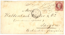 SHANGHAI To COCHINCHINA : 1869 80c (n°32) Canc. GC 5104 + SHANGHAI Bau FRANCAIS On Envelope To SAIGON. Very Rare Rate Fr - Sonstige & Ohne Zuordnung