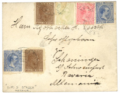 CUBA - S.M.S STACH : 1895 Nice Franking On Envelope (S.M.S STACH  HABANA) To BAVARIA. Vf. - Sonstige & Ohne Zuordnung