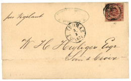 DANISH WEST INDIES : 1871 3c Carmine Rose (3 Large Margins Touched At Top) + ST THOMAS Cds + "Per VIGILANT" On Cover (fa - Dänische Antillen (Westindien)