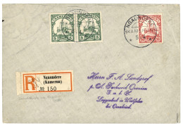 NGAUNDERE : 1913 5pf (x2)+ 10pf Canc. NGAUNDERE On REGISTERED Envelope To GERMANY. Rare Post Office.. Vvf. - Kamerun