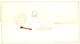 1850 Boxed INDIE OVER MARSEILLE Red On Reverse Of Entire Letter With Text From BATAVIA To HOLLAND. Vvf. - Nederlands-Indië