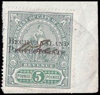 Bechuanaland Revenues 1913 £5 Green Cape Ovptd VF/U - Autres & Non Classés