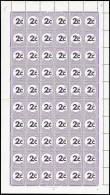 Bechuanaland Postage Due 1961 2c On 2d Complete Pane With Flaws - Sonstige & Ohne Zuordnung