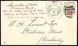 Bechuanaland 1895 Last Day Of Use BB Franking From Taungs - Other & Unclassified