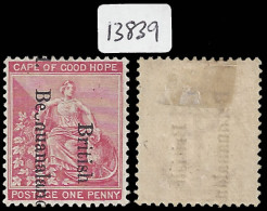 Bechuanaland 1893 1d Broken "Ch" In Ovpt With Cert - Other & Unclassified