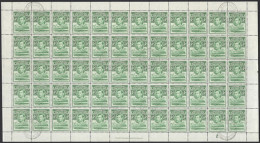 Basutoland 1938 KGVI Â½d Green Full Sheet CTO Mafeteng - Autres & Non Classés