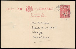 Basutoland 1924 SA KGV 1d Postcard Teyateyaneng To Morija - Other & Unclassified