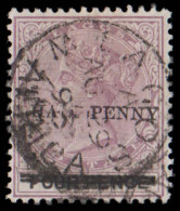 Lagos 1893 QV Â½d On 4d Broken L & F VF/U - Autres & Non Classés