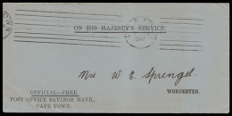 Cape Of Good Hope 1910 PO Savings Bank Deposit Receipt - Cape Of Good Hope (1853-1904)