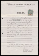 Cape Of Good Hope 1910 TRAXA Trade Mark Certificate - Cape Of Good Hope (1853-1904)