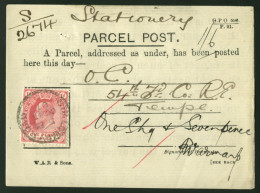 Cape Of Good Hope 1907 Parcel Post Receipt, Superb - Cape Of Good Hope (1853-1904)