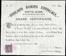 Cape Of Good Hope 1905 Midland Boring Share Certificate - Cape Of Good Hope (1853-1904)