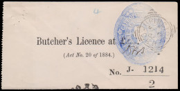 Cape Of Good Hope 1902 QV Five Pound, Butcher's Licence - Cape Of Good Hope (1853-1904)
