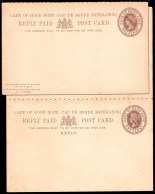 Cape Of Good Hope 1892 Rare Specimen Stationery Reply Card - Kaap De Goede Hoop (1853-1904)