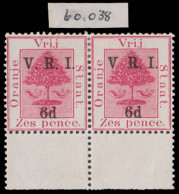 Orange Free State 1900 VRI SG108 6d No Stop After "V", 80 Only - État Libre D'Orange (1868-1909)